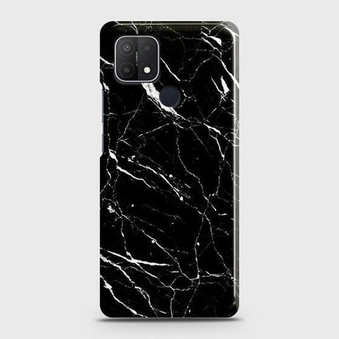 Realme C25s Cover - Trendy Black Marble Printed Hard Case with Life Time Colors Guarantee