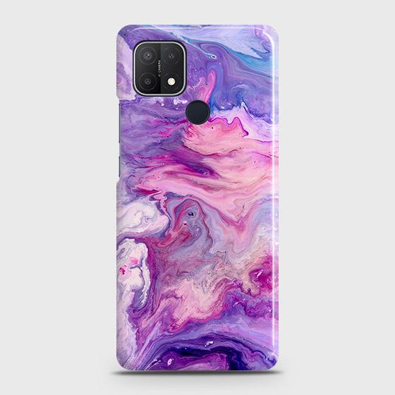 Realme C25s Cover - Chic Blue Liquid Marble Printed Hard Case with Life Time Colors Guarantee