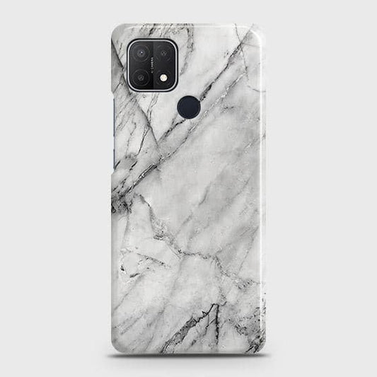 Realme C25s Cover - Trendy White Marble Printed Hard Case with Life Time Colors Guarantee