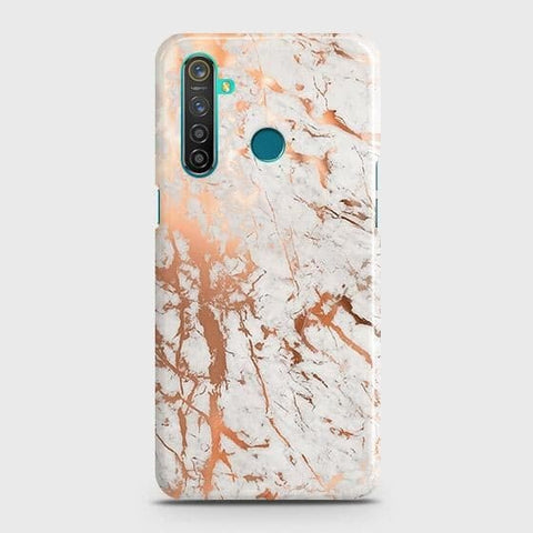 Realme_C3 Cover - In Chic Rose Gold Chrome Style Printed Hard Case with Life Time Colors Guarantee