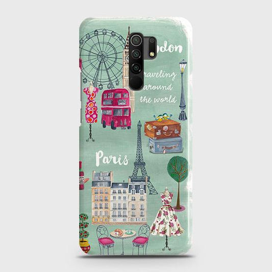 Xiaomi Redmi 9 Prime Cover - Matte Finish - Dark Rose Vintage Flowers Printed Hard Case with Life Time Colors Guarantee