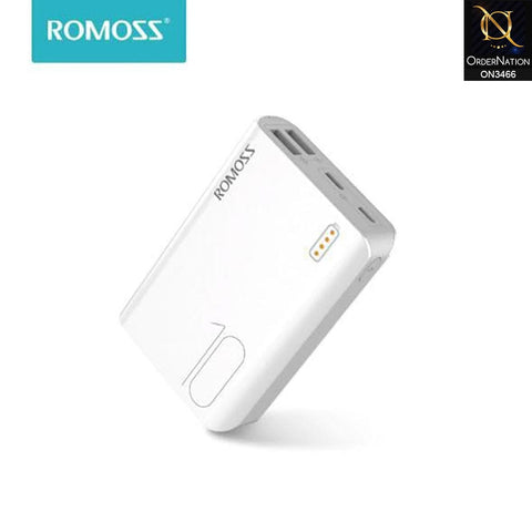 White - ROMOSS Power Bank SENSE 4S Mini 10000mah