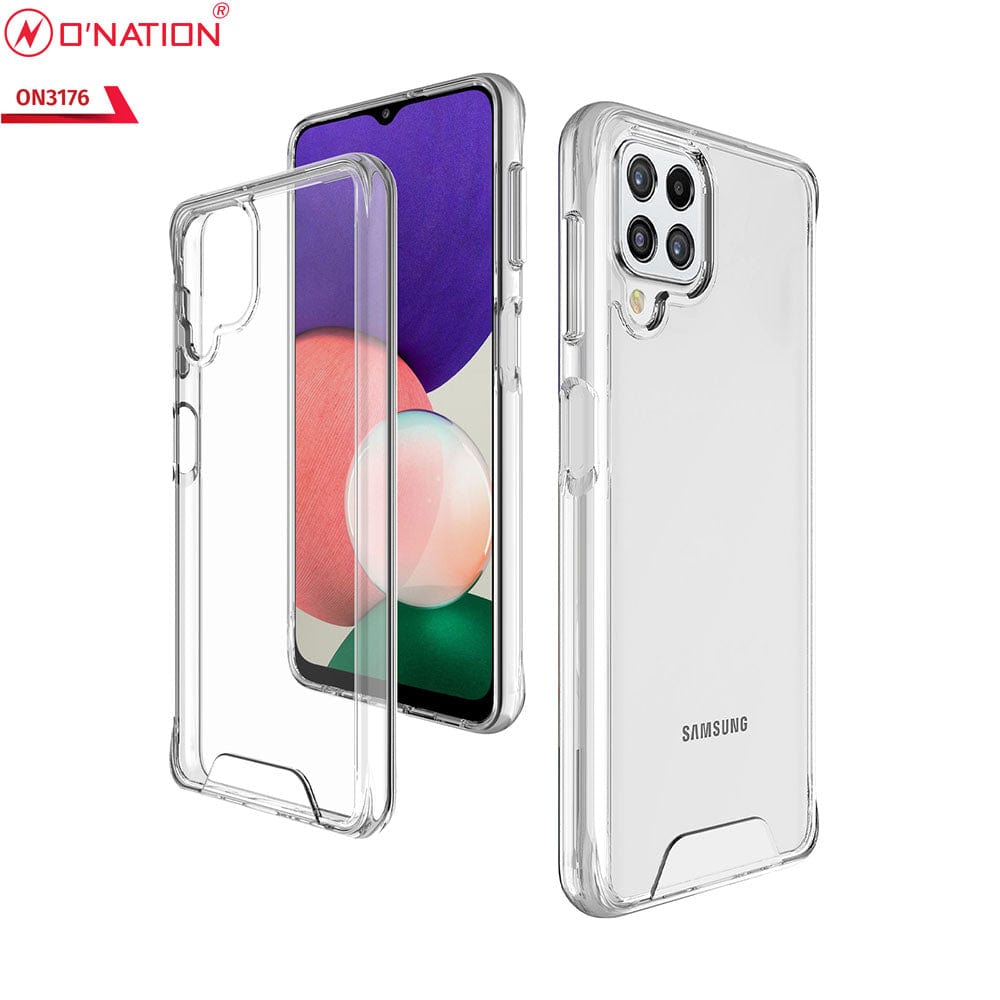 Samsung Galaxy A22 Cover - ONation Essential Series - Premium Quality No Yellowing Drop Tested Tpu+Pc Clear Soft Edges