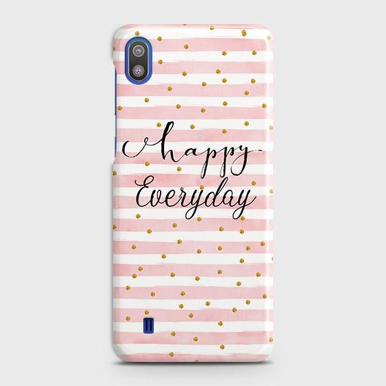 SAMSUNG GALAXY A10 Cover - Trendy Happy Everyday Printed Hard Case with Life Time Colors Guarantee