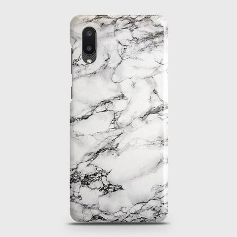 Samsung Galaxy A02 Cover - Matte Finish - Trendy Mysterious White Marble Printed Hard Case with Life Time Colors Guarantee