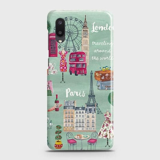 Samsung Galaxy A02 Cover - Matte Finish - London, Paris, New York ModernPrinted Hard Case with Life Time Colors Guarantee B83