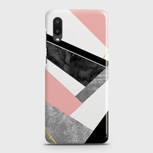 Samsung Galaxy A02 Cover - Matte Finish - Geometric Luxe Marble Trendy Printed Hard Case with Life Time Colors Guarantee