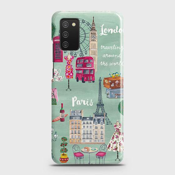 Samsung Galaxy A02s Cover - Matte Finish - London, Paris, New York ModernPrinted Hard Case with L ife Time Colors Guarantee