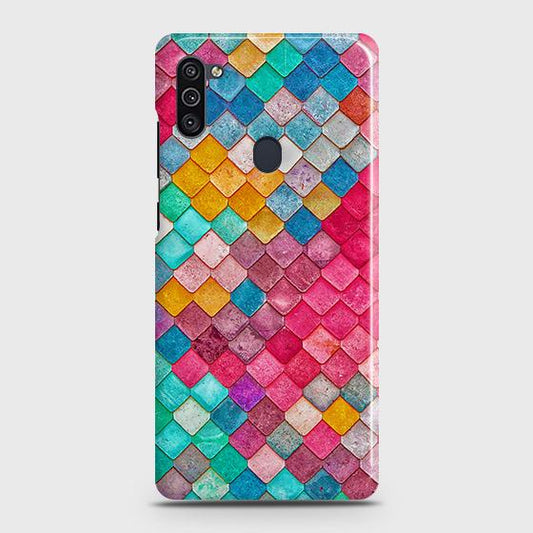 Samsung Galaxy A11 Cover - Chic Colorful Mermaid Printed Hard Case with Life Time Colors Guarantee