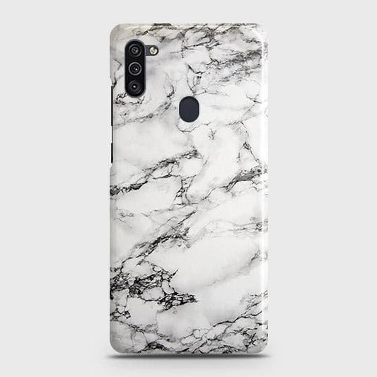 Samsung Galaxy A11 Cover - Matte Finish - Trendy Mysterious White Marble Printed Hard Case with Life Time Colors Guarantee B40(1)