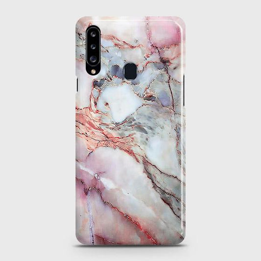 Samsung Galaxy A20sCover - Violet Sky Marble Trendy Printed Hard Case with Life Time Colors Guarantee