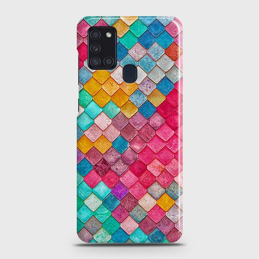 Samsung Galaxy A21s Cover - Chic Colorful Mermaid Printed Hard Case with Life Time Colors Guarantee b64