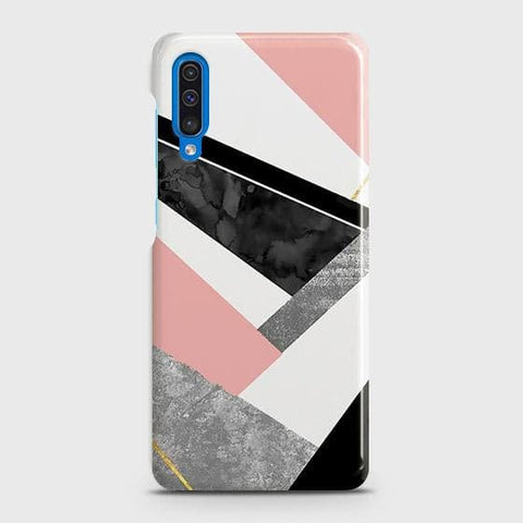 Samsung Galaxy A30s Cover - Matte Finish - Geometric Luxe Marble Trendy Printed Hard Case with Life Time Colors Guarantee