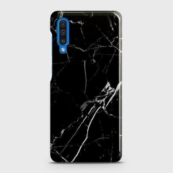 Samsung Galaxy A30s Cover - Black Modern Classic Marble Printed Hard Case with Life Time Colors Guarantee