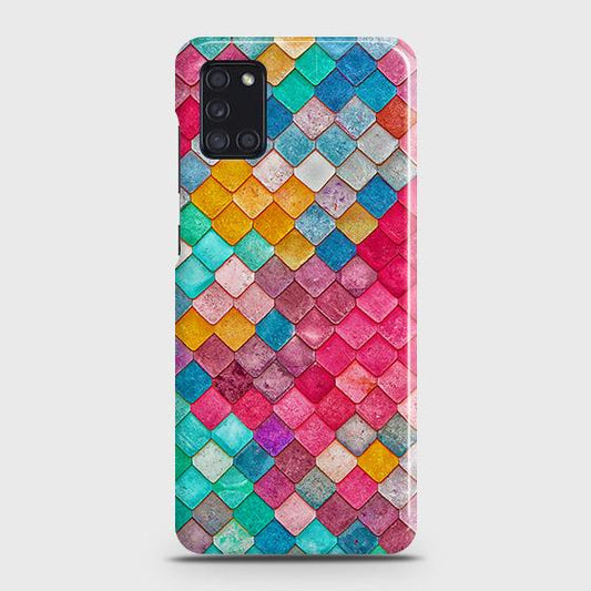 Samsung Galaxy A31 Cover - Chic Colorful Mermaid Printed Hard Case with Life Time Colors Guarantee