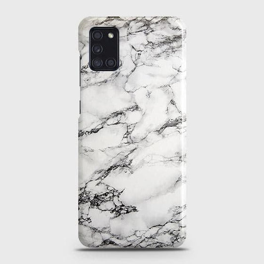 Samsung Galaxy A31 Cover - Matte Finish - Trendy Mysterious White Marble Printed Hard Case with Life Time Colors Guarantee