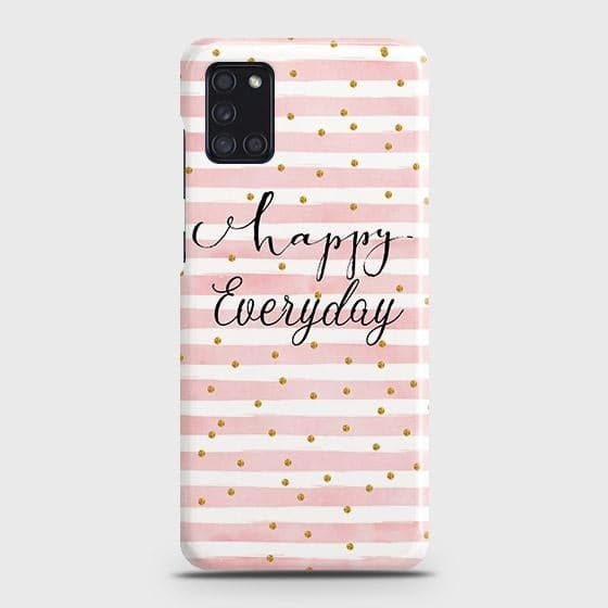 Samsung Galaxy A31 Cover - Trendy Happy Everyday Printed Hard Case with Life Time Colors Guarante