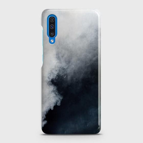 Samsung Galaxy A50s Cover - Matte Finish - Trendy Misty White and Black Marble Printed Hard Case with Life Time Colors Guarantee