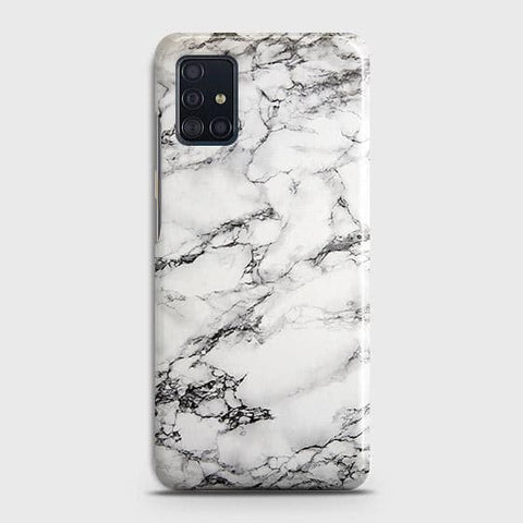 Samsung Galaxy A71 Cover - Matte Finish - Trendy Mysterious White Marble Printed Hard Case with Life Time Colors Guarantee