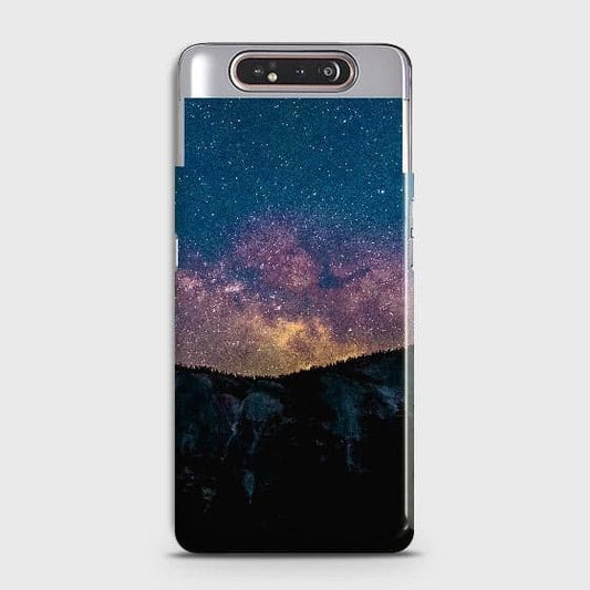 Samsung Galaxy A80 Cover - Matte Finish - Embrace Dark Galaxy  Trendy Printed Hard Case with Life Time Colors Guarantee