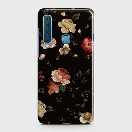 Samsung Galaxy A9s Cover - Matte Finish - Dark Rose Vintage Flowers Printed Hard Case with Life Time Colors Guarantee