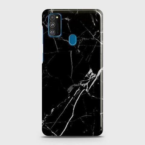 Samsung Galaxy M30s Cover - Black Modern Classic Marble Printed Hard Case with Life Time Colors Guarantee