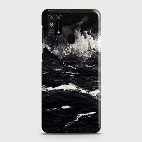 Samsung Galaxy M31 Cover - Black Ocean Marble Trendy Printed Hard Case with Life Time Colors Guarantee B (34) 1