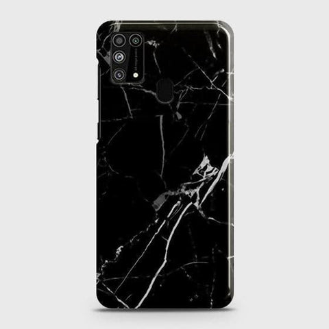 Samsung Galaxy M31 Cover - Black Modern Classic Marble Printed Hard Case with Life Time Colors Guarantee