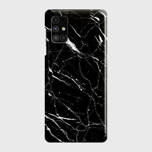 Samsung Galaxy M51 Cover - Trendy Black Marble Printed Hard Case with Life Time Colors Guarantee
