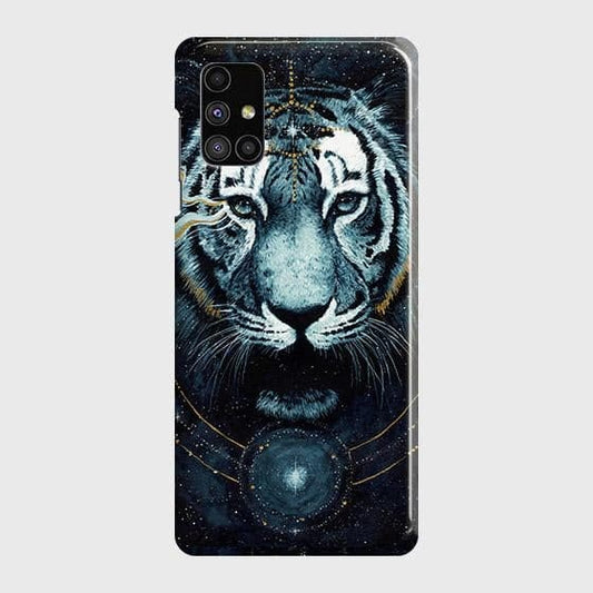 Samsung Galaxy M51 Cover - Vintage Galaxy Tiger Printed Hard Case with Life Time Colors Guarantee