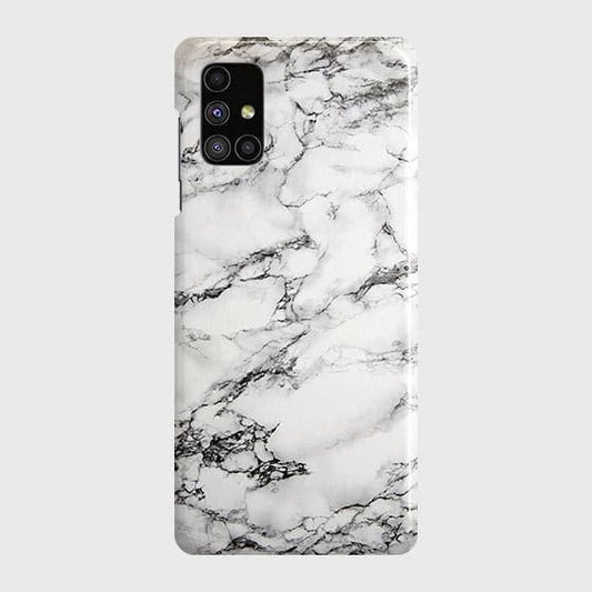 Samsung Galaxy M51 Cover - Matte Finish - Trendy Mysterious White Marble Printed Hard Case with Life Time Colors Guarantee