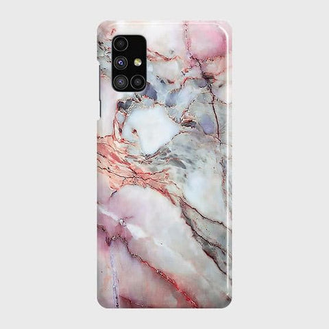 Samsung Galaxy M51 Cover - Violet Sky Marble Trendy Printed Hard Case with Life Time Colors Guarantee