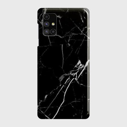Samsung Galaxy M51 Cover - Black Modern Classic Marble Printed Hard Case with Life Time Colors Guarantee