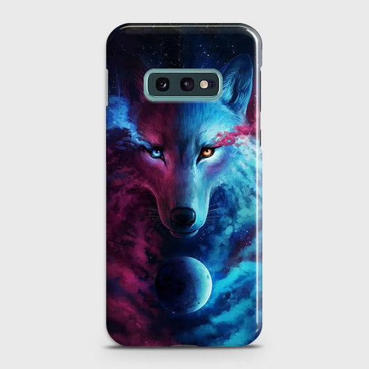 Samsung Galaxy S10e Cover - Infinity Wolf Trendy Printed Hard Case with Life Time Colors Guarantee b58