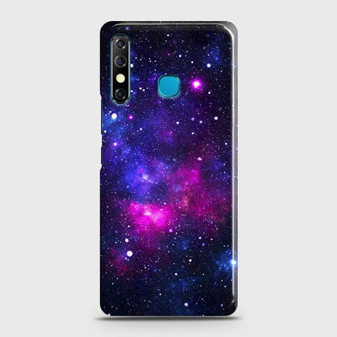 Tecno Spark 4 Cover - Dark Galaxy Stars Modern Printed Hard Case with Life Time Colors Guarantee