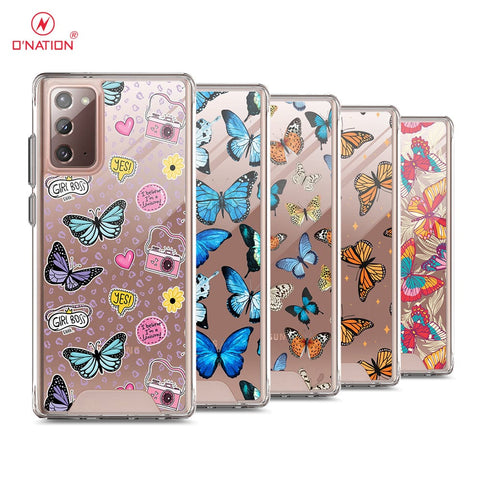 Samsung Galaxy Note 20 Cover - O'Nation Butterfly Dreams Series - 9 Designs - Clear Phone Case - Soft Silicon Bordersx