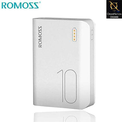 White - ROMOSS Power Bank SENSE 4S Mini 10000mah