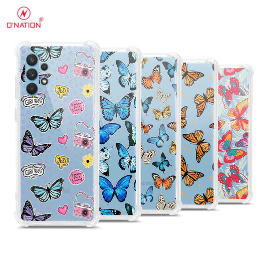 Samsung Galaxy A32 Cover - O'Nation Butterfly Dreams Series - 9 Designs - Clear Phone Case - Soft Silicon Borders