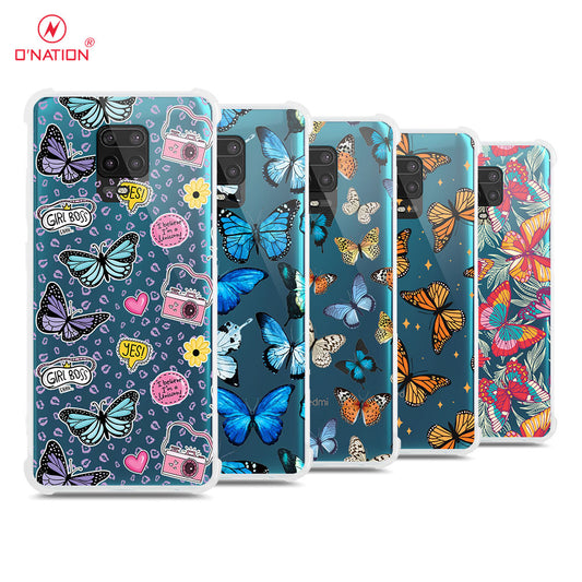 Xiaomi Redmi Note 9S Cover - O'Nation Butterfly Dreams Series - 9 Designs - Clear Phone Case - Soft Silicon Bordersx