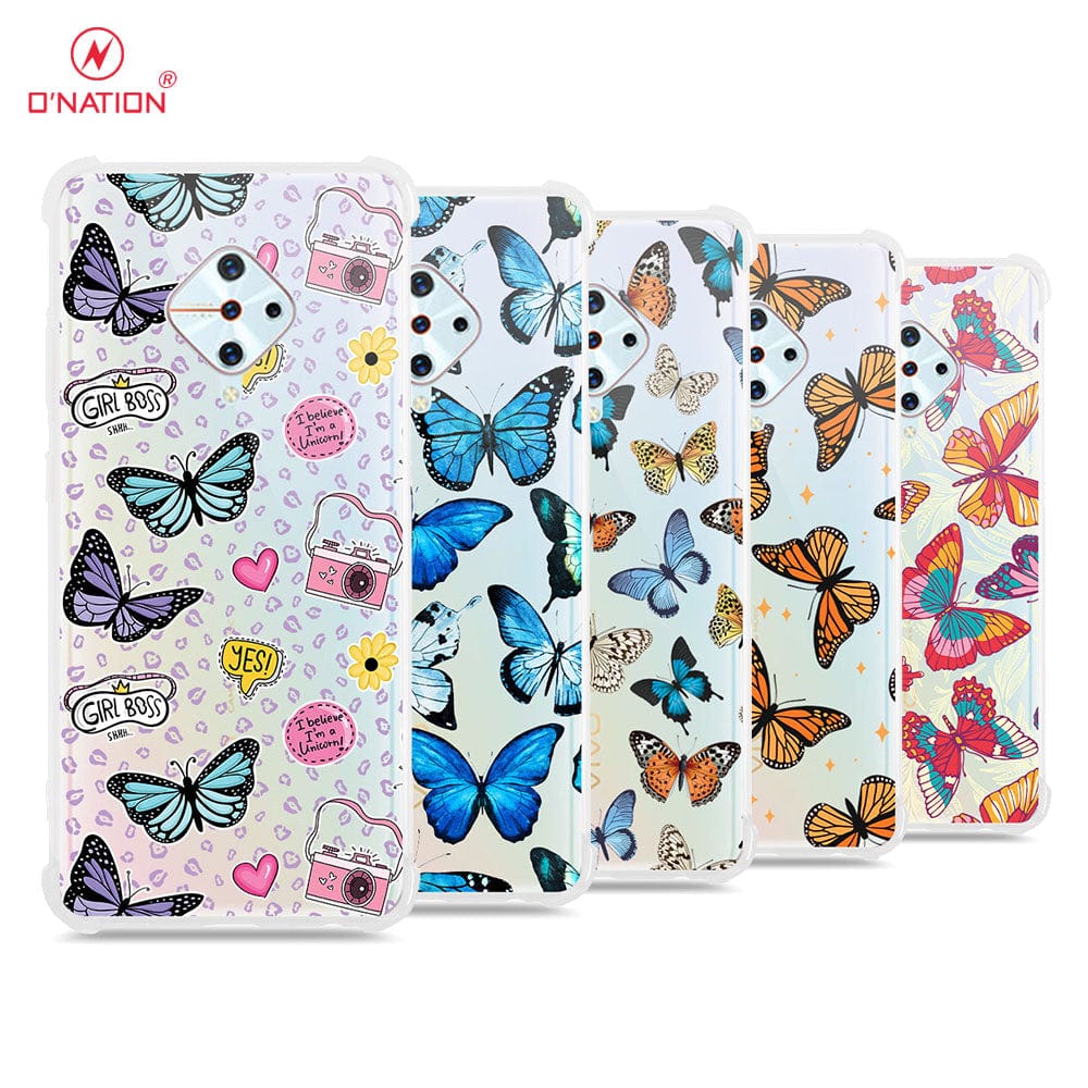 Vivo S1 Pro Cover - O'Nation Butterfly Dreams Series - 9 Designs - Clear Phone Case - Soft Silicon Bordersx