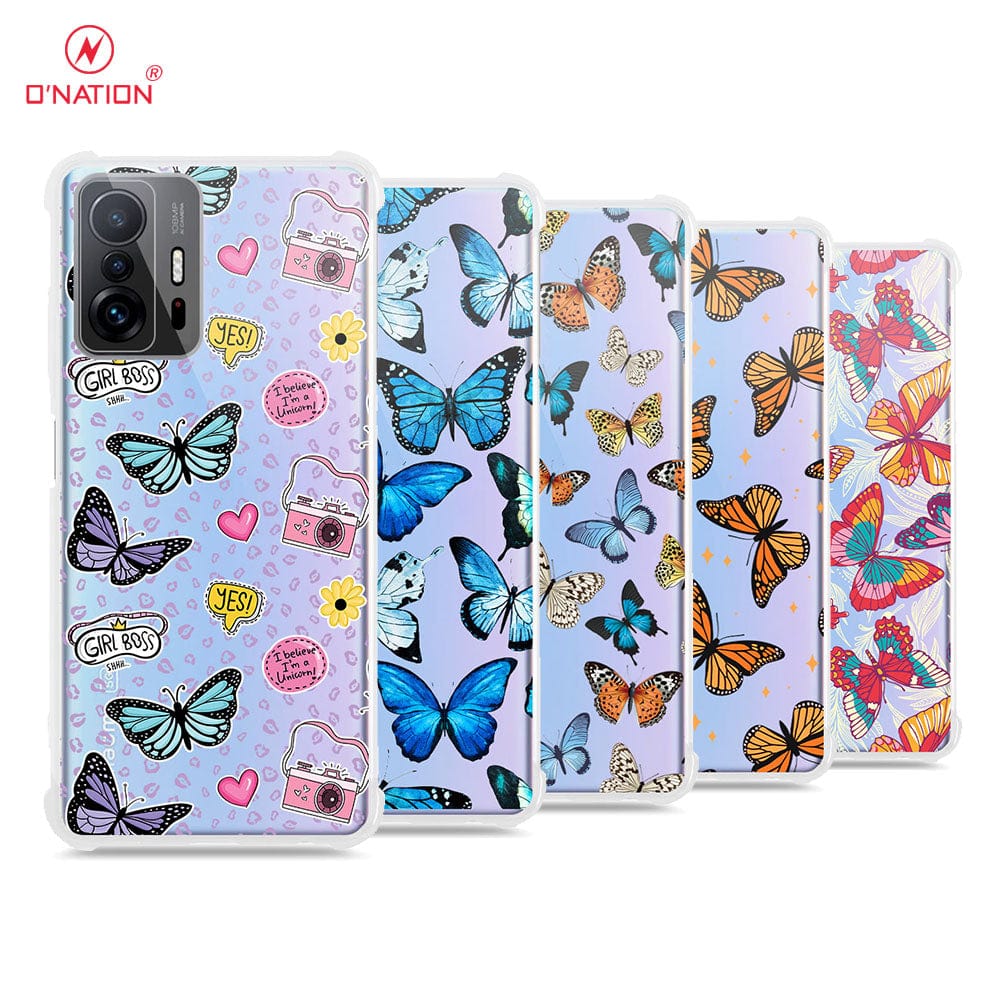 Xiaomi 11T Pro Cover - O'Nation Butterfly Dreams Series - 9 Designs - Clear Phone Case - Soft Silicon Borders