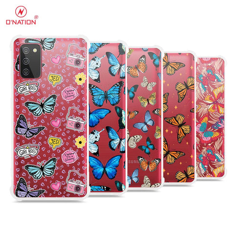 Samsung Galaxy M02s Cover - O'Nation Butterfly Dreams Series - 9 Designs - Clear Phone Case - Soft Silicon Borders