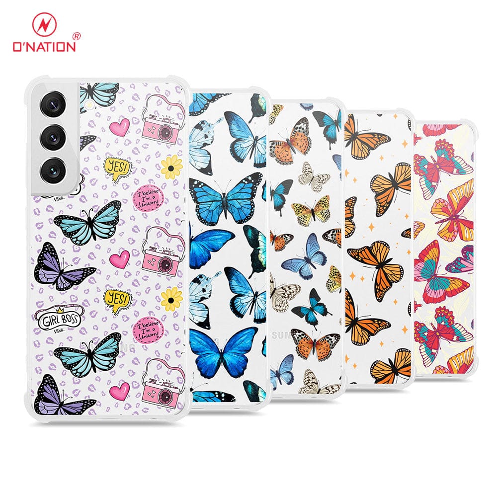 Samsung Galaxy S22 Plus 5G Cover - O'Nation Butterfly Dreams Series - 9 Designs - Clear Phone Case - Soft Silicon Bordersx