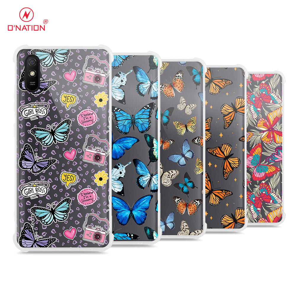 Xiaomi Redmi 9i Cover - O'Nation Butterfly Dreams Series - 9 Designs - Clear Phone Case - Soft Silicon Borders