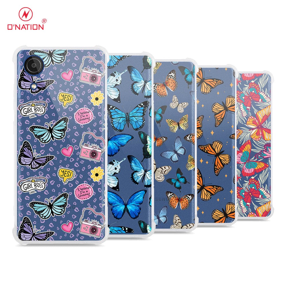 Samsung Galaxy A03 Core Cover - O'Nation Butterfly Dreams Series - 9 Designs - Clear Phone Case - Soft Silicon Borders