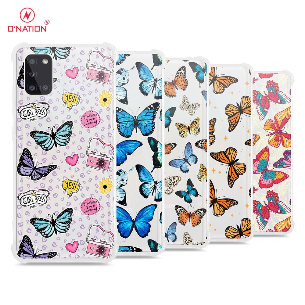 Samsung Galaxy A31 Cover - O'Nation Butterfly Dreams Series - 9 Designs - Clear Phone Case - Soft Silicon Bordersx