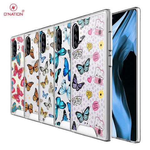 Samsung Galaxy Note 10 Plus Cover - O'Nation Butterfly Dreams Series - 9 Designs - Clear Phone Case - Soft Silicon Borders