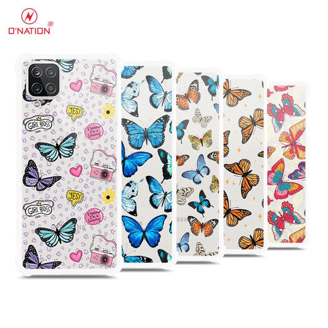 Samsung Galaxy A12 Cover - O'Nation Butterfly Dreams Series - 9 Designs - Clear Phone Case - Soft Silicon Borders