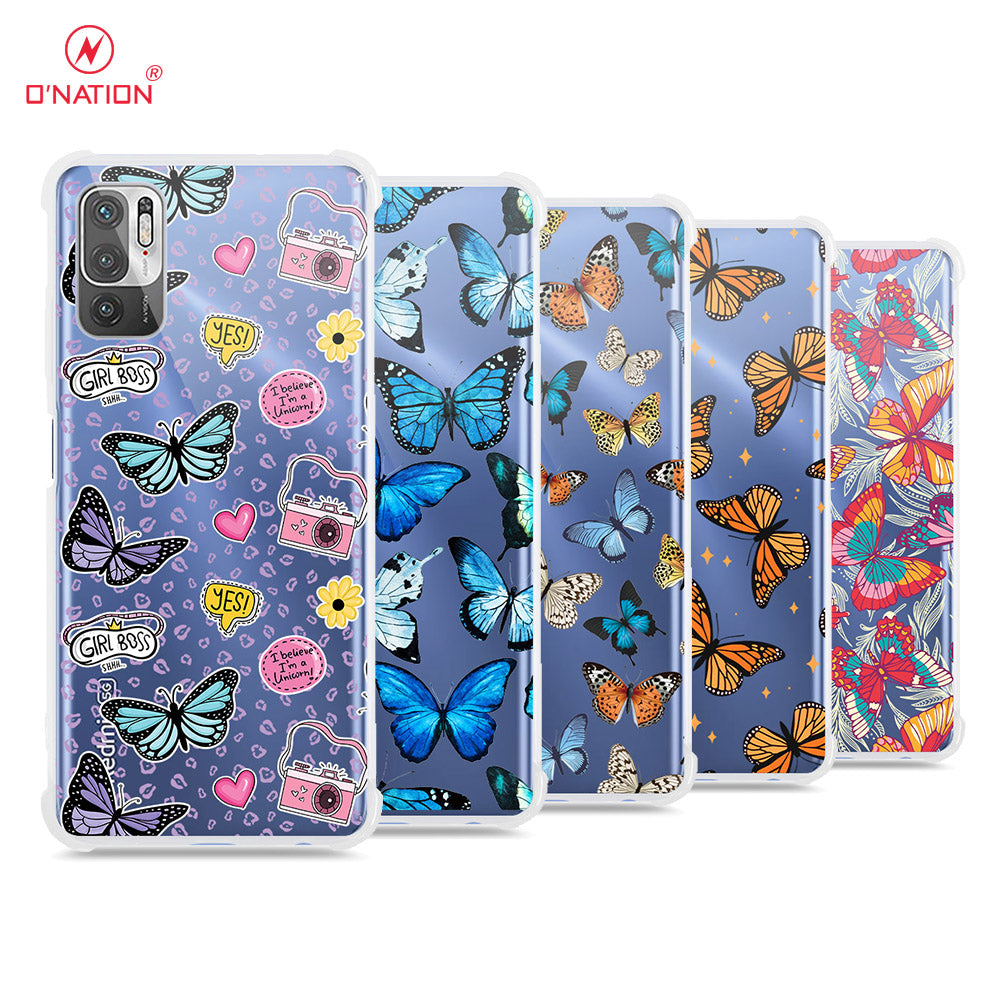 Xiaomi Redmi Note 10 5G Cover - O'Nation Butterfly Dreams Series - 9 Designs - Clear Phone Case - Soft Silicon Borders