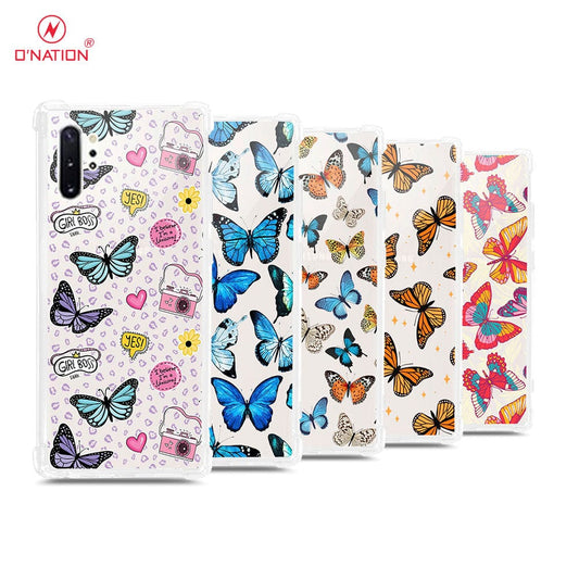 Samsung Galaxy Note 10 Plus Cover - O'Nation Butterfly Dreams Series - 9 Designs - Clear Phone Case - Soft Silicon Borders